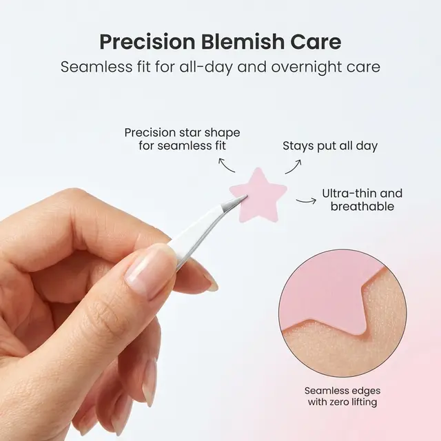 star shaped acne patch pastel K-beauty lifestyle  