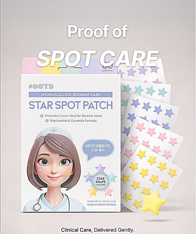 OOTD Beauty cute pimple patch K-beauty star shaped acne patch 5 colors