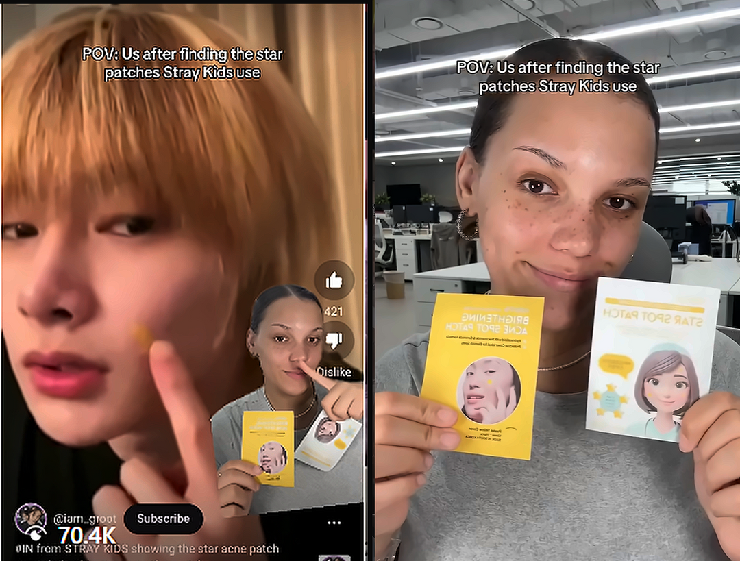 StyleKorean Global Instagram Reel featuring OOTD Beauty Star Spot Patch — star shaped acne patch K-beauty K-pop Stray Kids IN pimple patch star spot patch 70K views