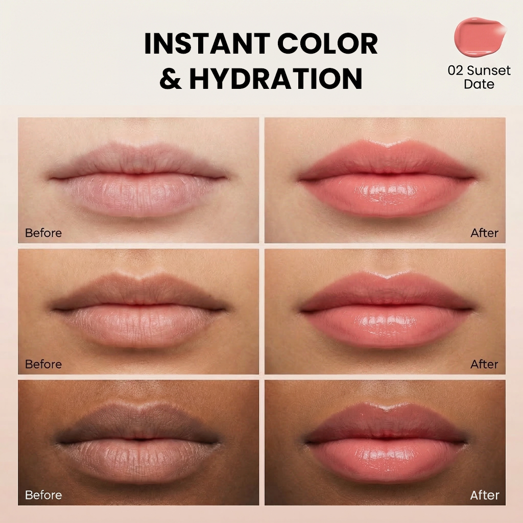 Peptide Glaze Xoxo Lip Tint 02 Sunset Date